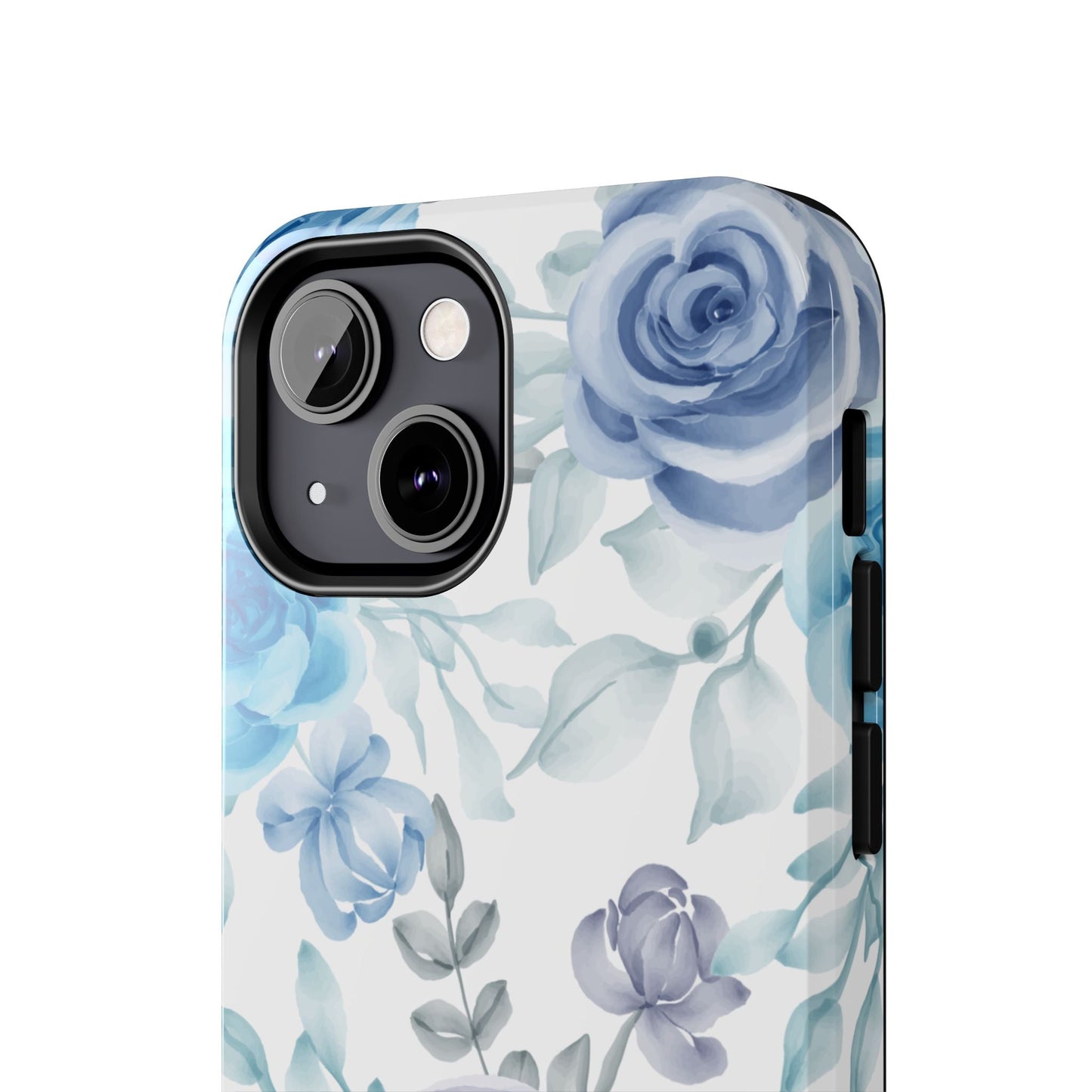 Elegant Blue & Violet Roses iPhone Case – Luxurious Floral Design for Chic Device Protection - BOGO Cases