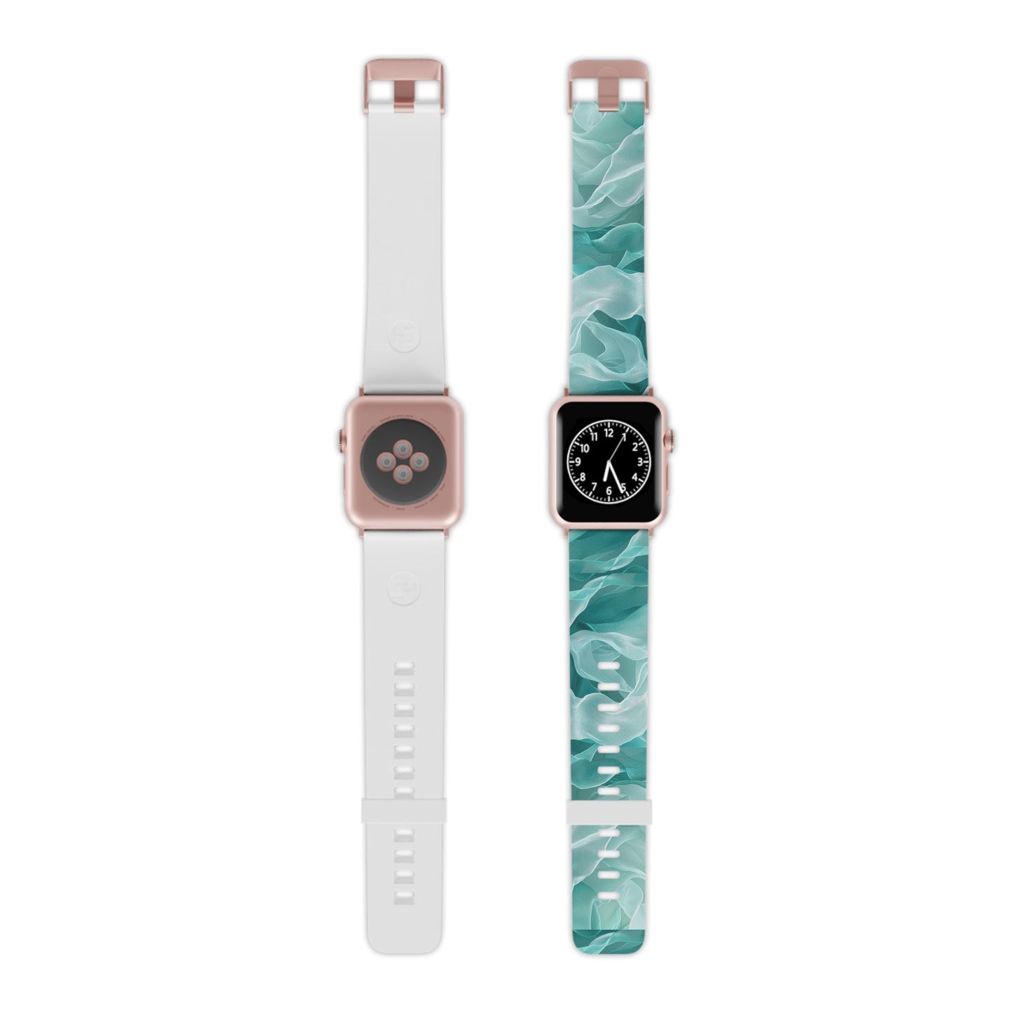 Elegant Flowing Teal Fabric Apple Watch Band - BOGO Cases
