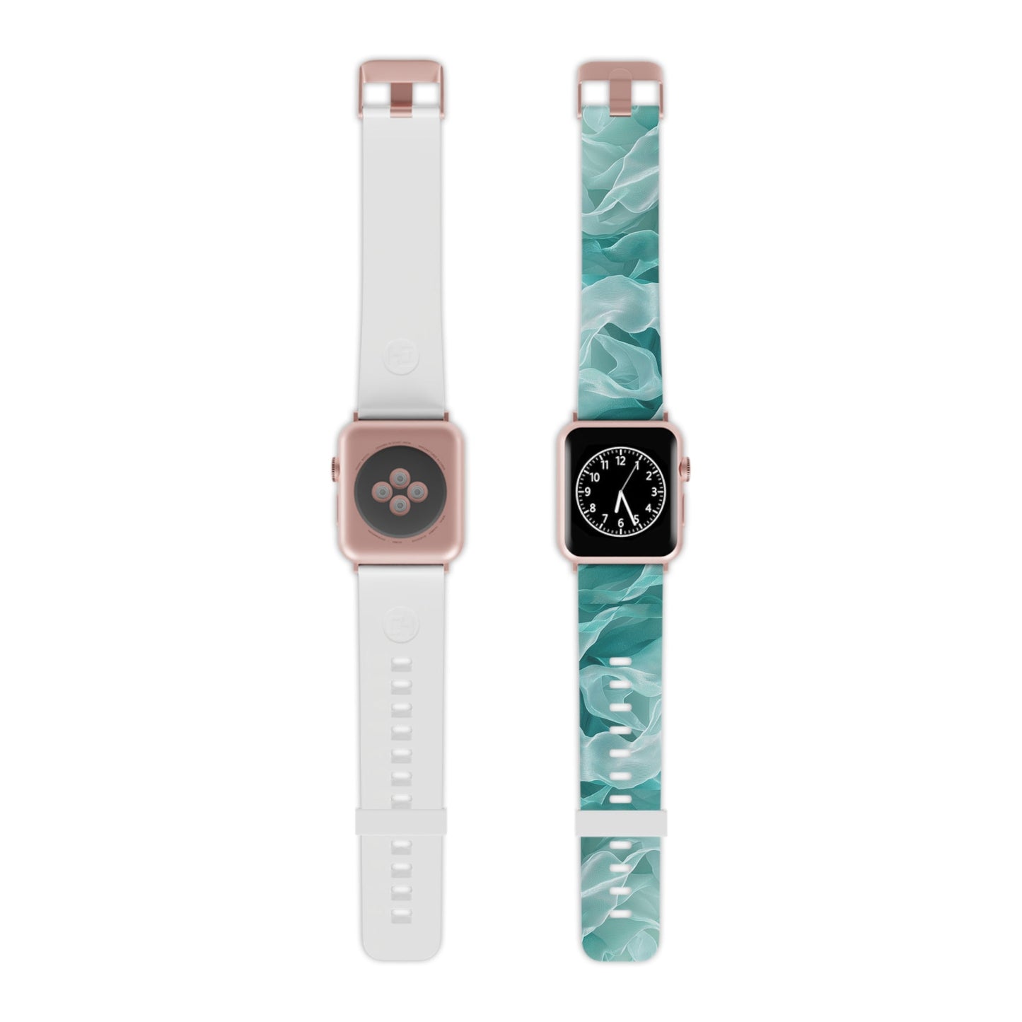 Elegant Flowing Teal Fabric Apple Watch Band - BOGO Cases