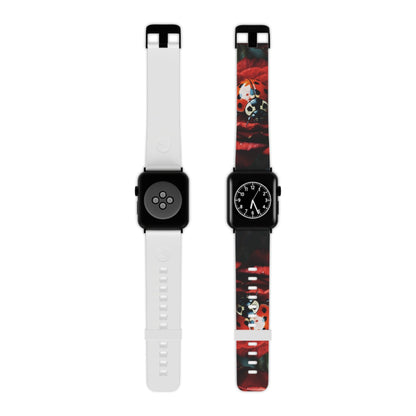 Elegant Rose & Ladybug Charm Apple Watch Band - BOGO Cases