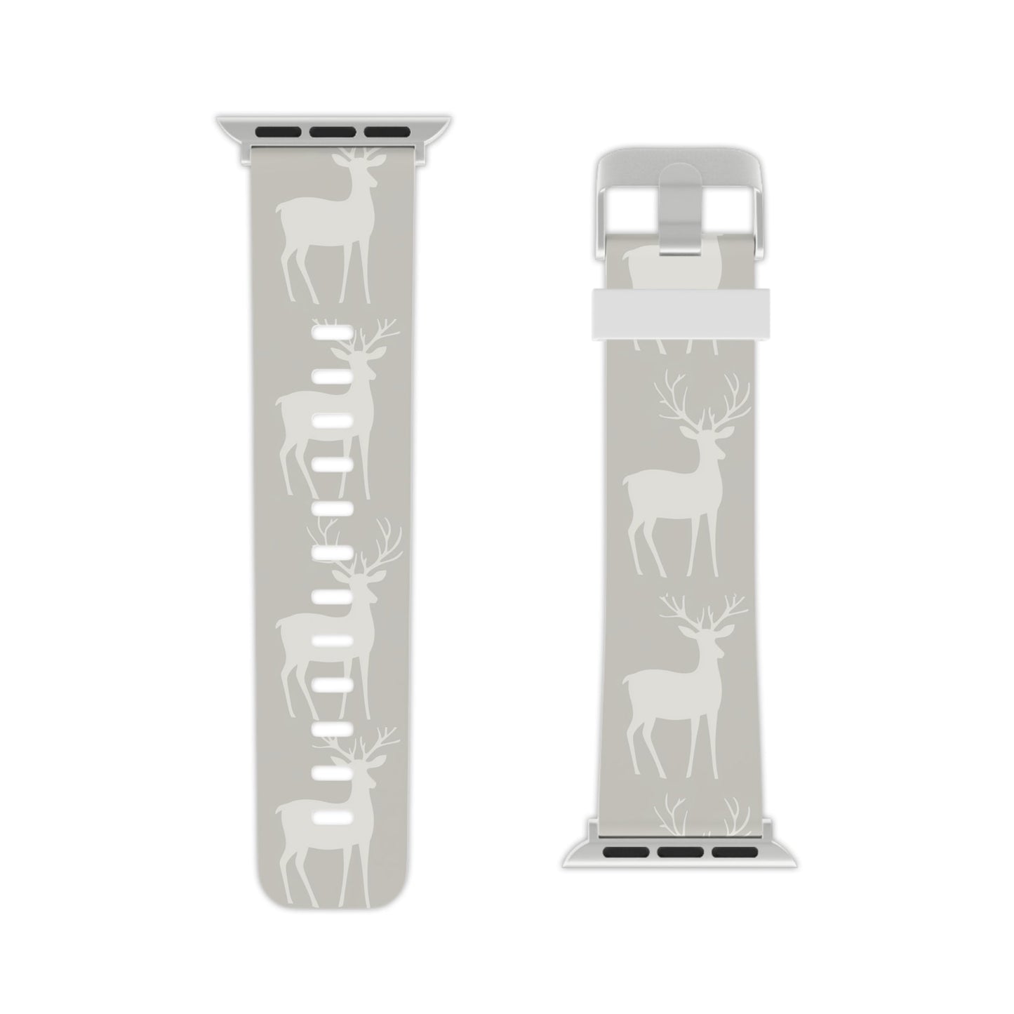 Elegant White Reindeer Pattern Apple Watch Band - BOGO Cases