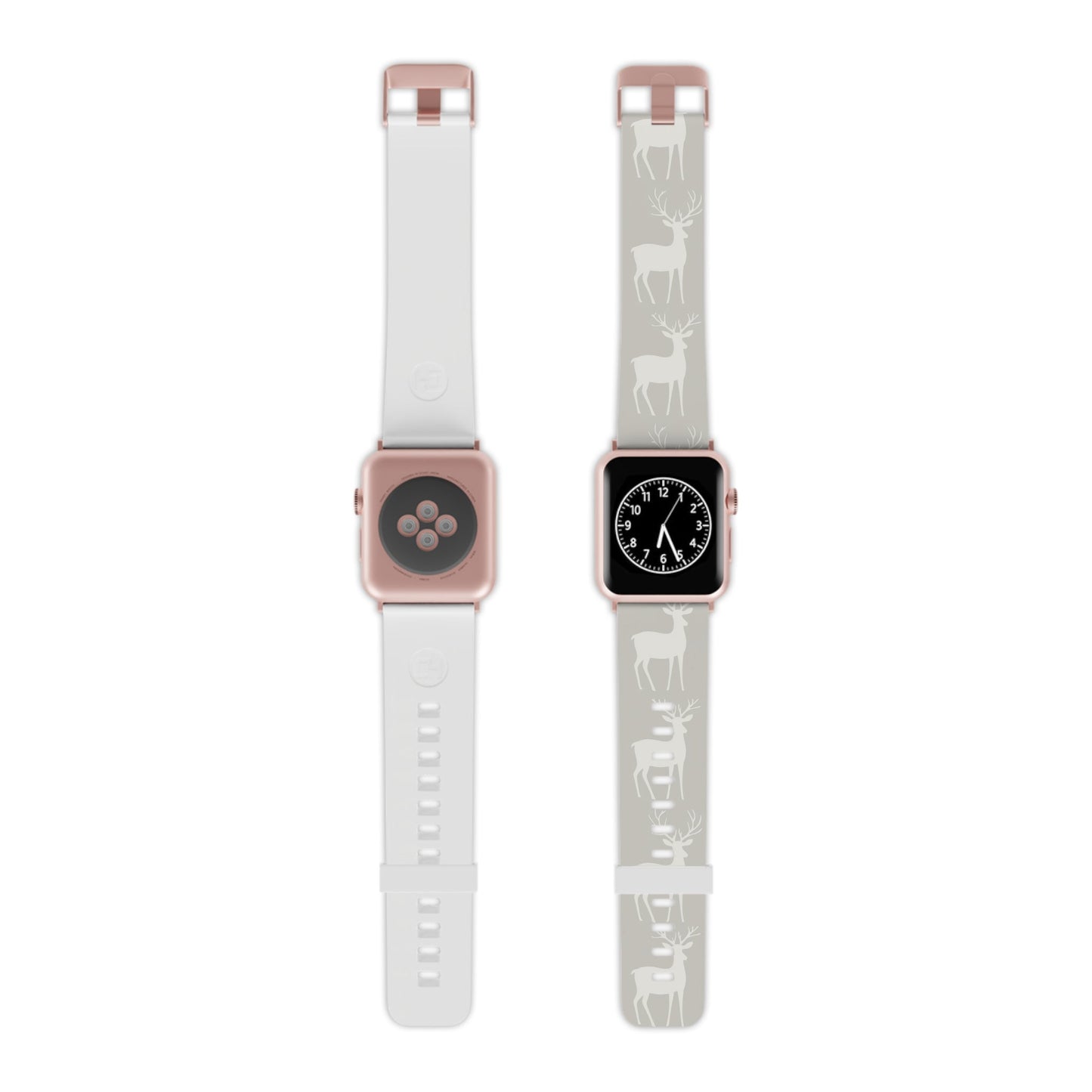 Elegant White Reindeer Pattern Apple Watch Band - BOGO Cases