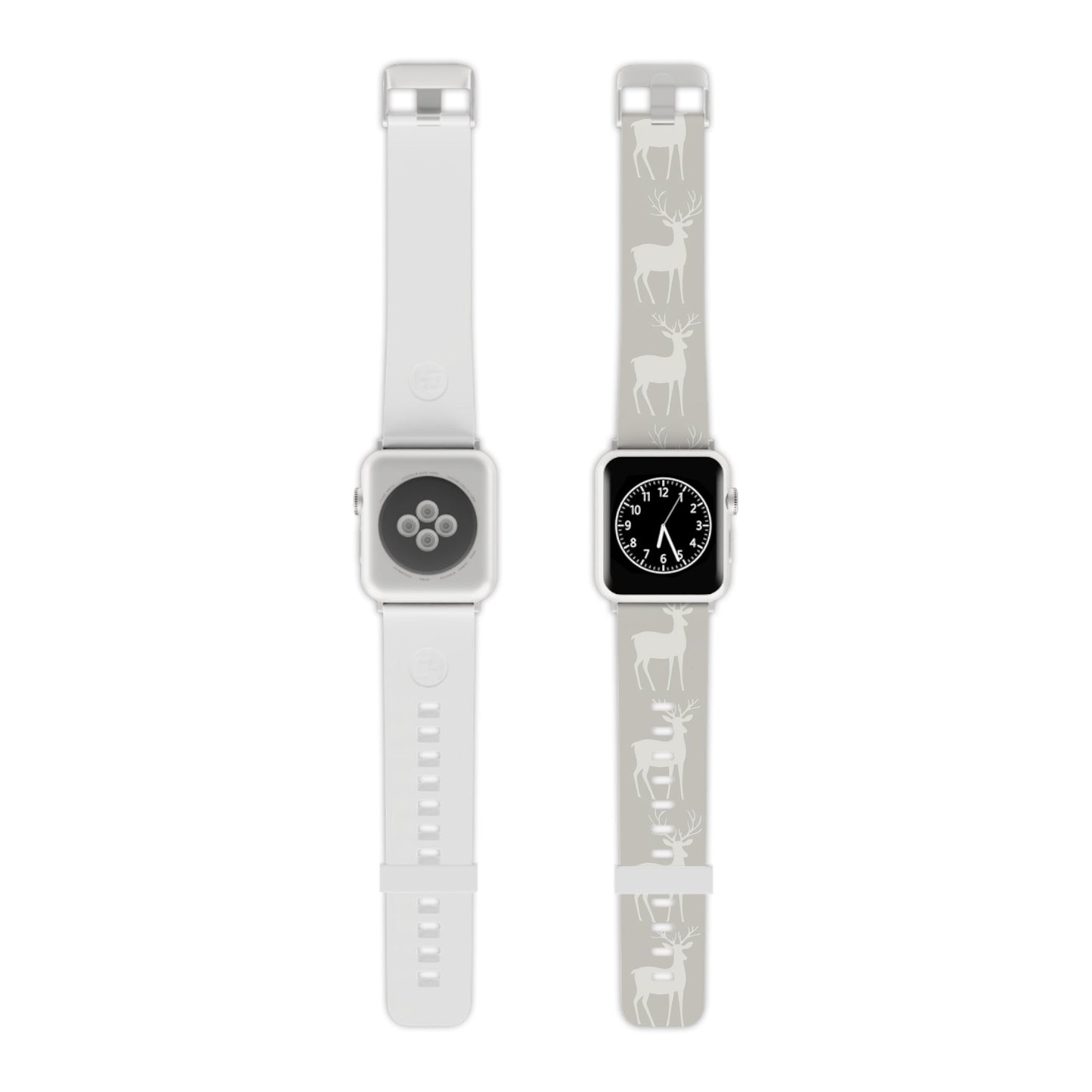 Elegant White Reindeer Pattern Apple Watch Band - BOGO Cases