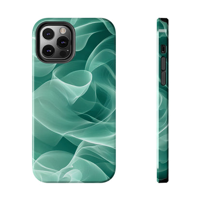 Emerald Flow iPhone Case – Translucent Green Fabric - Inspired Design - BOGO Cases