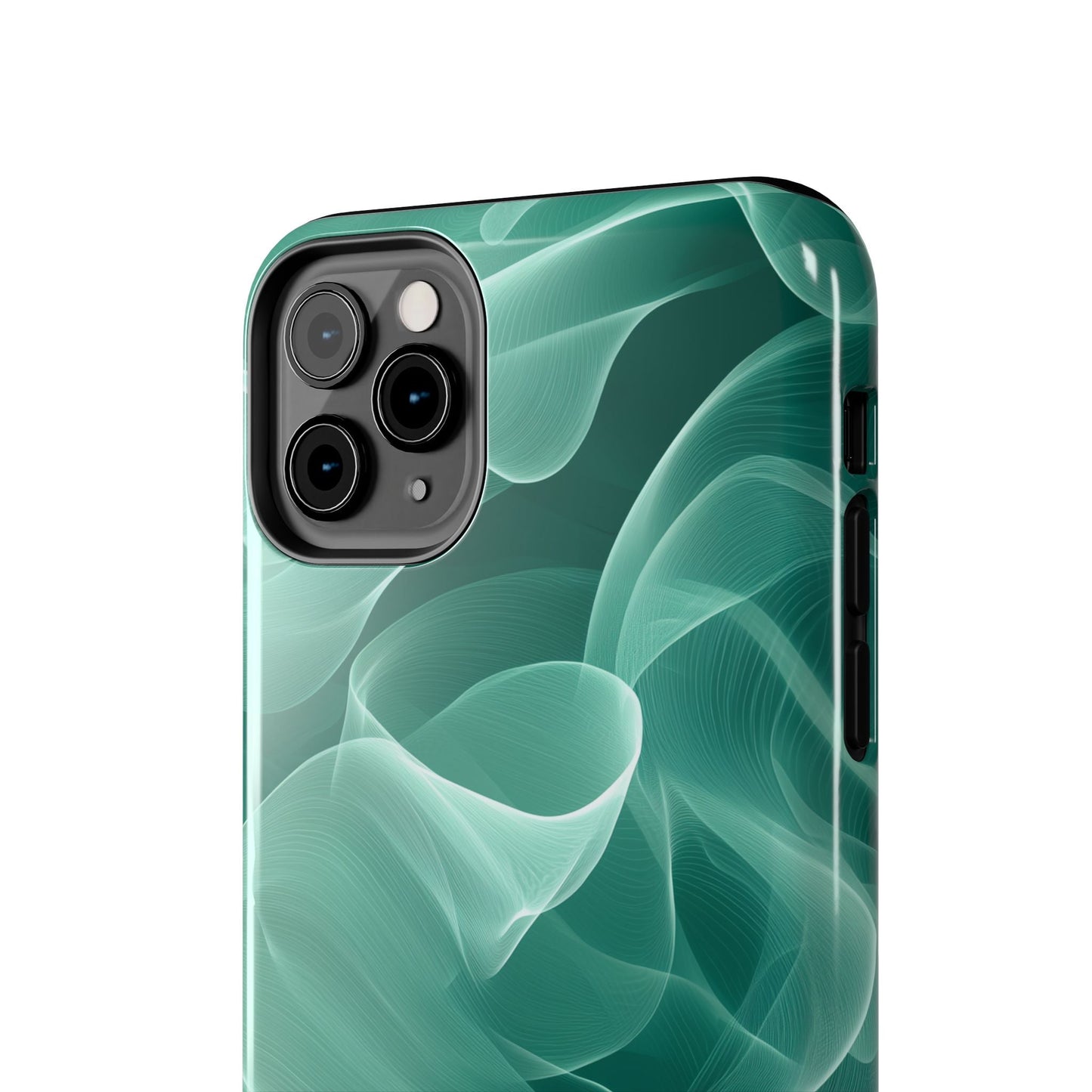 Emerald Flow iPhone Case – Translucent Green Fabric - Inspired Design - BOGO Cases