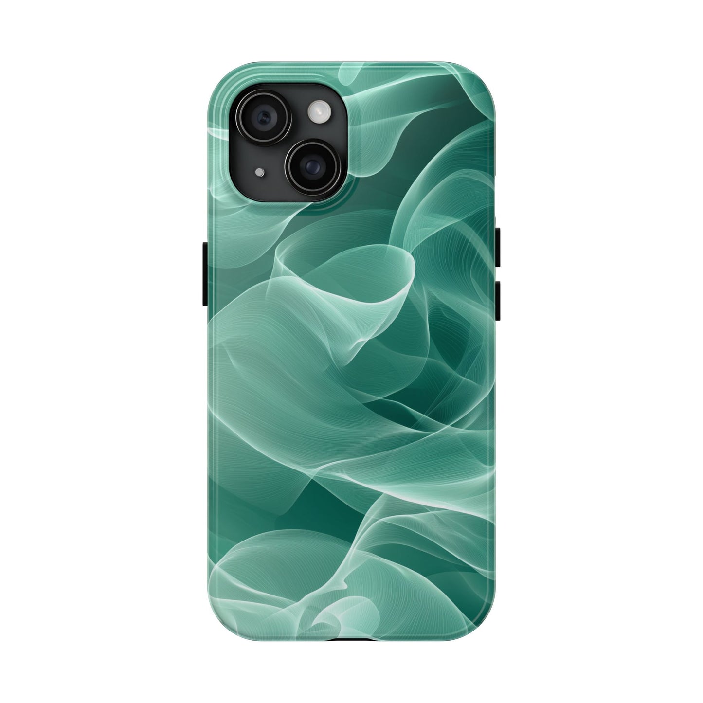 Emerald Flow iPhone Case – Translucent Green Fabric - Inspired Design - BOGO Cases