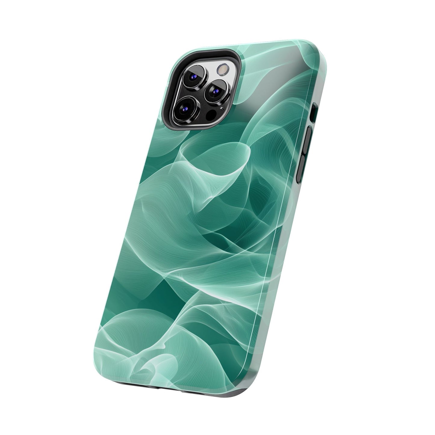 Emerald Flow iPhone Case – Translucent Green Fabric - Inspired Design - BOGO Cases