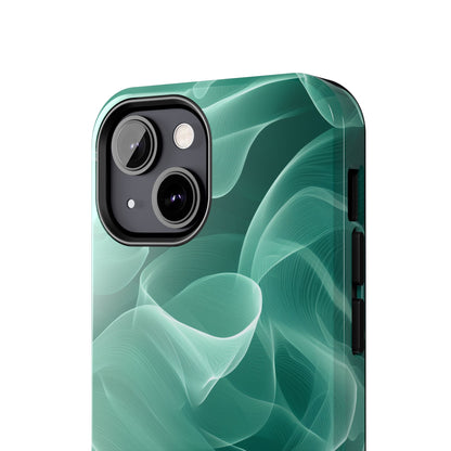 Emerald Flow iPhone Case – Translucent Green Fabric - Inspired Design - BOGO Cases