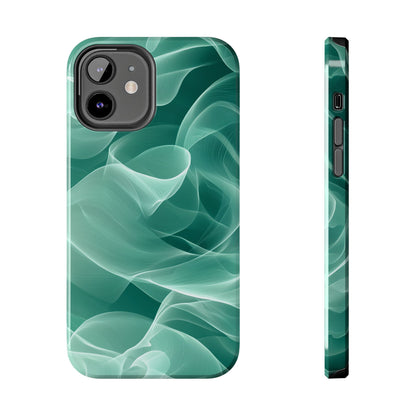 Emerald Flow iPhone Case – Translucent Green Fabric - Inspired Design - BOGO Cases