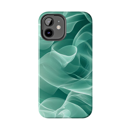 Emerald Flow iPhone Case – Translucent Green Fabric - Inspired Design - BOGO Cases