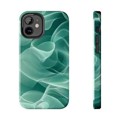 Emerald Flow iPhone Case – Translucent Green Fabric - Inspired Design - BOGO Cases