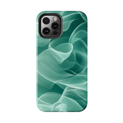 Emerald Flow iPhone Case – Translucent Green Fabric - Inspired Design - BOGO Cases