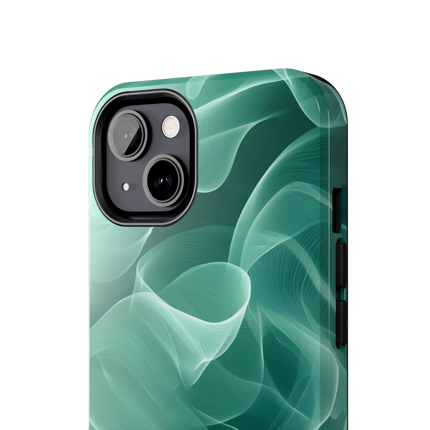 Emerald Flow iPhone Case – Translucent Green Fabric - Inspired Design - BOGO Cases