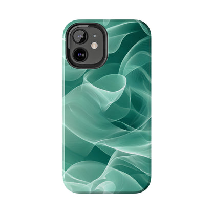 Emerald Flow iPhone Case – Translucent Green Fabric - Inspired Design - BOGO Cases