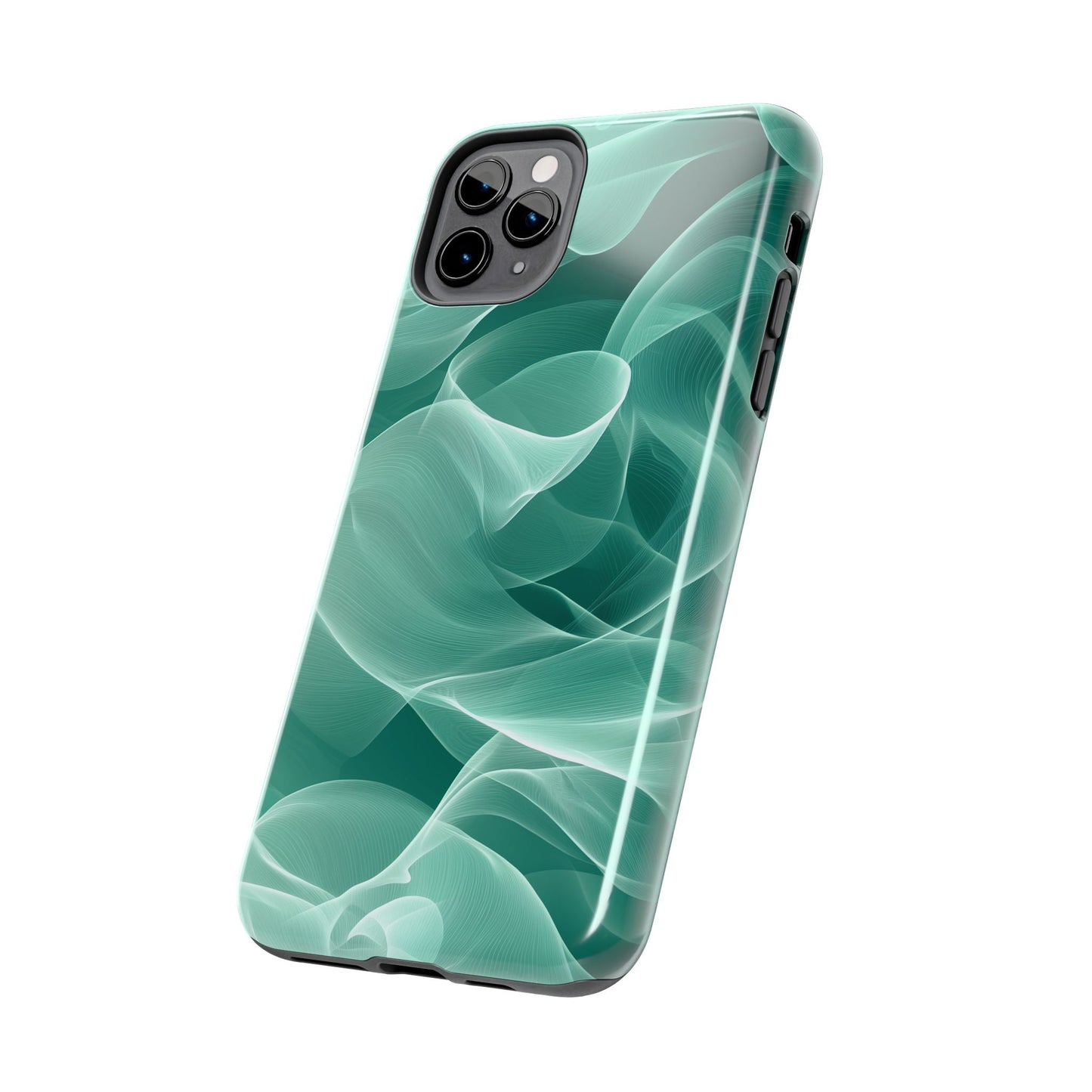 Emerald Flow iPhone Case – Translucent Green Fabric - Inspired Design - BOGO Cases