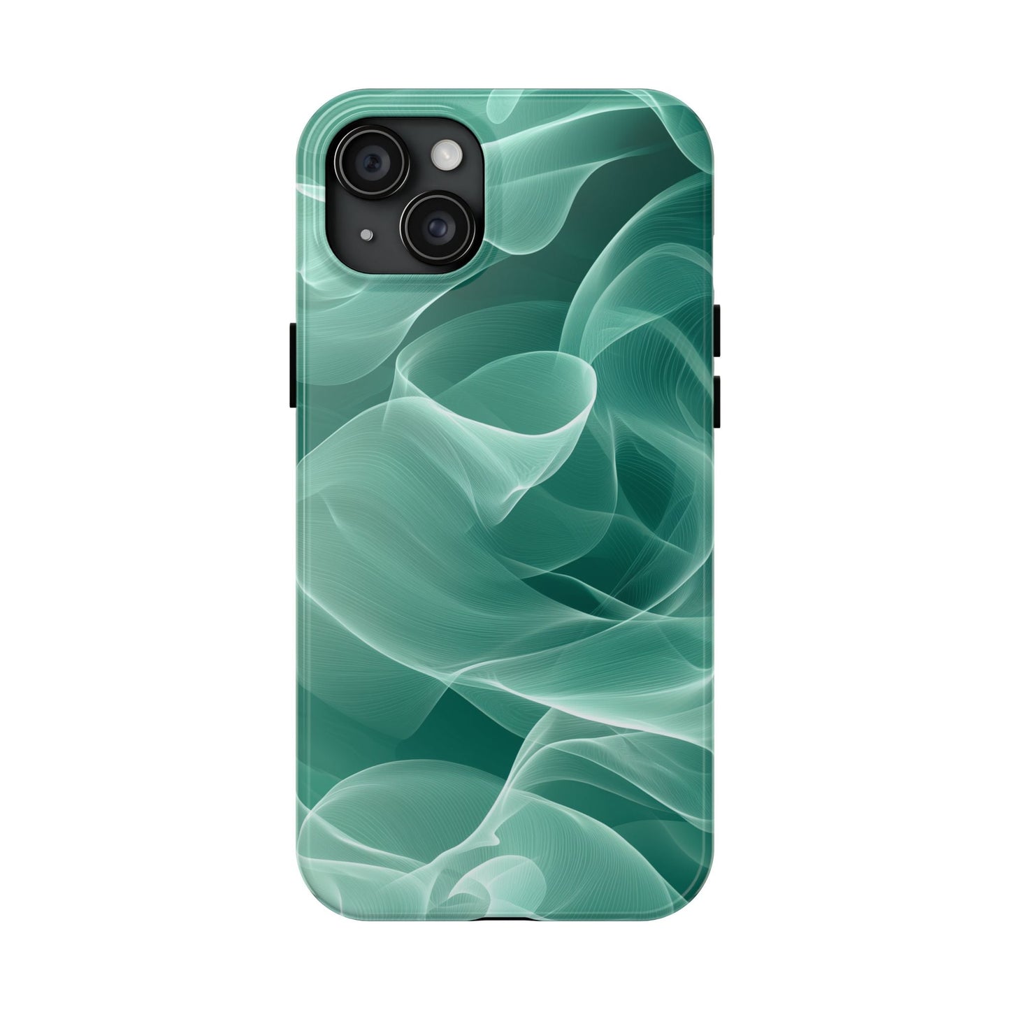 Emerald Flow iPhone Case – Translucent Green Fabric - Inspired Design - BOGO Cases