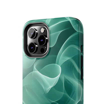 Emerald Flow iPhone Case – Translucent Green Fabric - Inspired Design - BOGO Cases