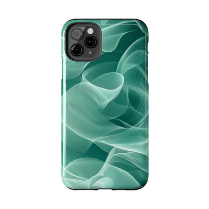 Emerald Flow iPhone Case – Translucent Green Fabric - Inspired Design - BOGO Cases