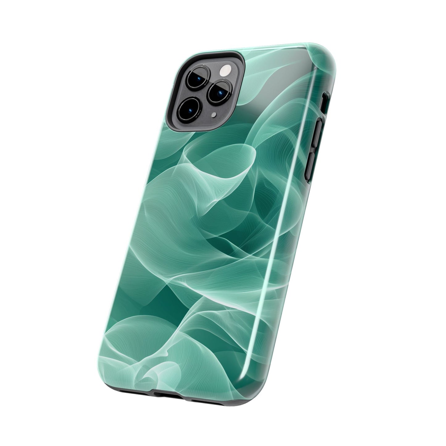 Emerald Flow iPhone Case – Translucent Green Fabric - Inspired Design - BOGO Cases