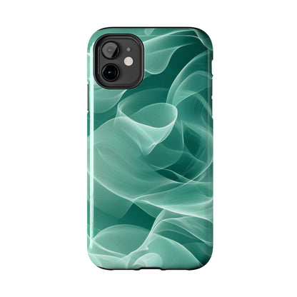 Emerald Flow iPhone Case – Translucent Green Fabric - Inspired Design - BOGO Cases