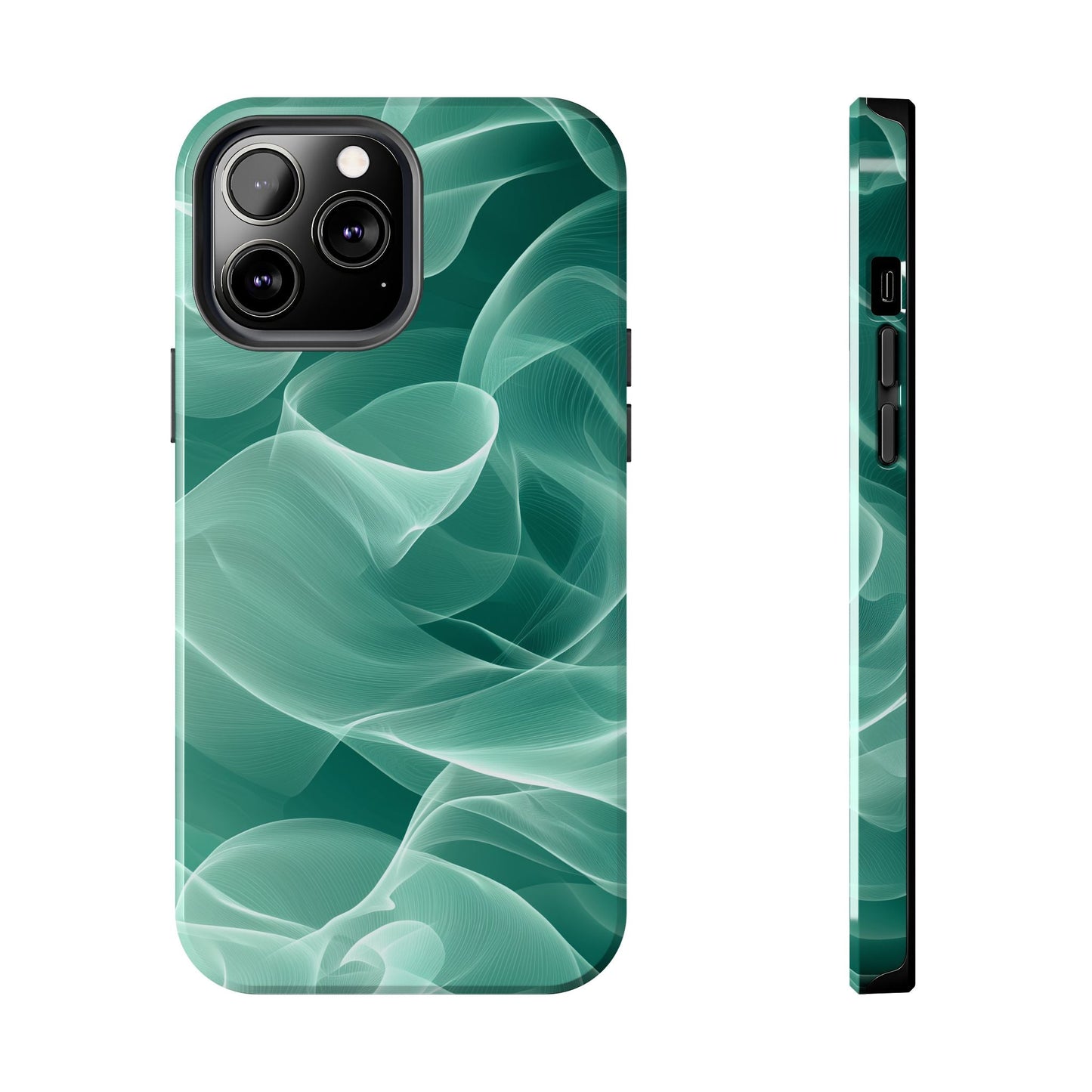 Emerald Flow iPhone Case – Translucent Green Fabric - Inspired Design - BOGO Cases