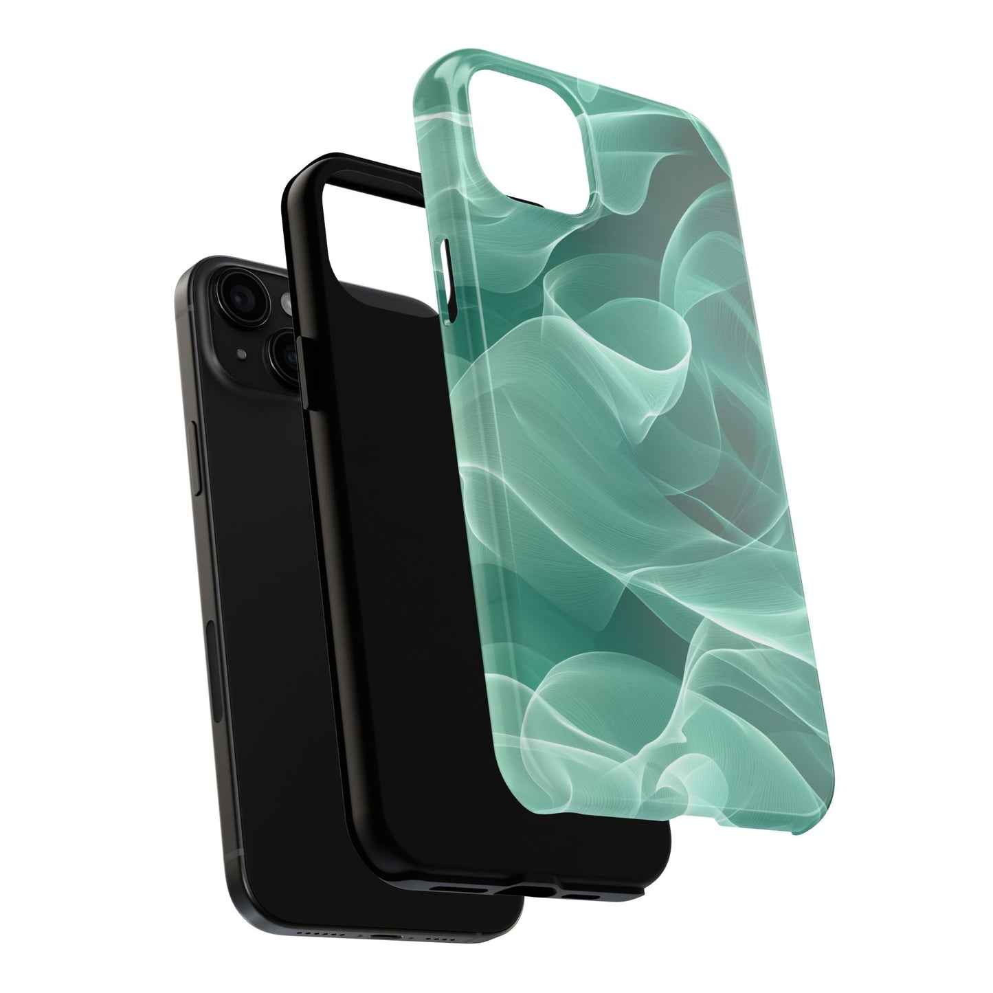 Emerald Flow iPhone Case – Translucent Green Fabric - Inspired Design - BOGO Cases