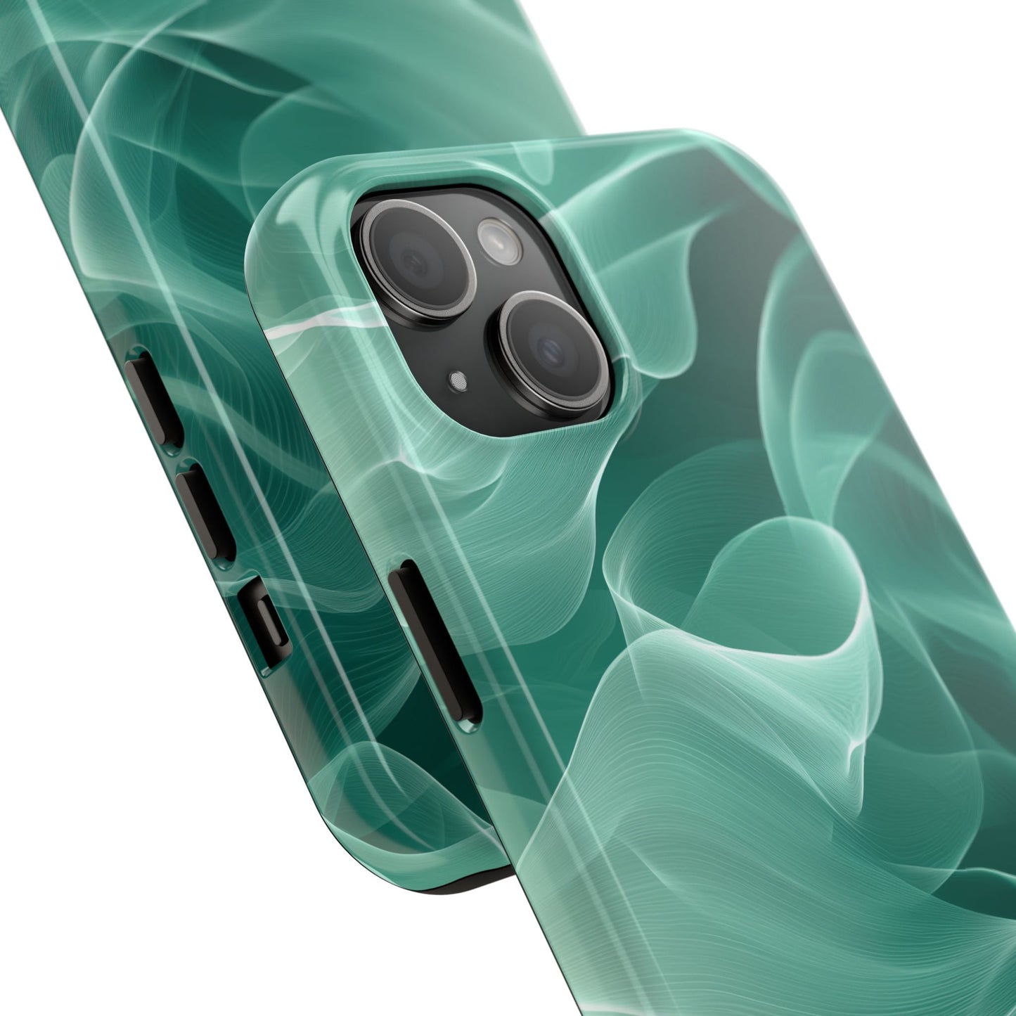 Emerald Flow iPhone Case – Translucent Green Fabric - Inspired Design - BOGO Cases