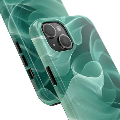 Emerald Flow iPhone Case – Translucent Green Fabric - Inspired Design - BOGO Cases