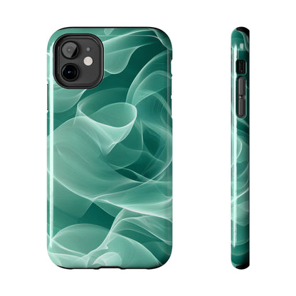 Emerald Flow iPhone Case – Translucent Green Fabric - Inspired Design - BOGO Cases