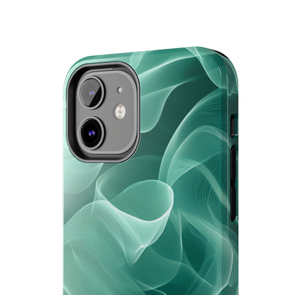 Emerald Flow iPhone Case – Translucent Green Fabric - Inspired Design - BOGO Cases