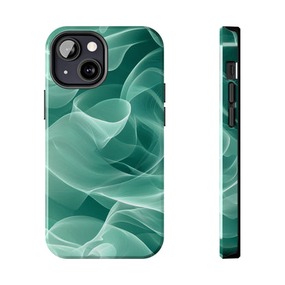 Emerald Flow iPhone Case – Translucent Green Fabric - Inspired Design - BOGO Cases