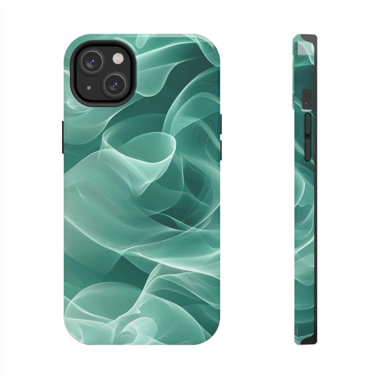 Emerald Flow iPhone Case – Translucent Green Fabric - Inspired Design - BOGO Cases