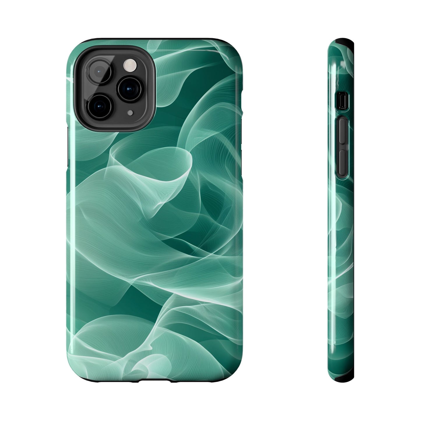 Emerald Flow iPhone Case – Translucent Green Fabric - Inspired Design - BOGO Cases