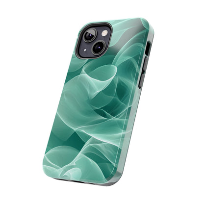 Emerald Flow iPhone Case – Translucent Green Fabric - Inspired Design - BOGO Cases