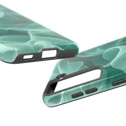 Emerald Flow Samsung Galaxy Case – Translucent Green Fabric - Inspired Design - BOGO Cases