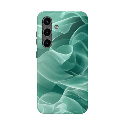 Emerald Flow Samsung Galaxy Case – Translucent Green Fabric - Inspired Design - BOGO Cases