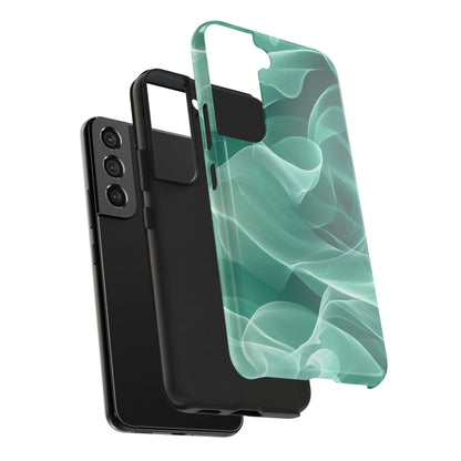 Emerald Flow Samsung Galaxy Case – Translucent Green Fabric - Inspired Design - BOGO Cases