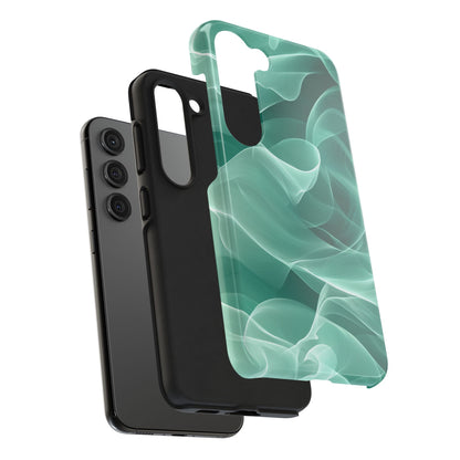 Emerald Flow Samsung Galaxy Case – Translucent Green Fabric - Inspired Design - BOGO Cases