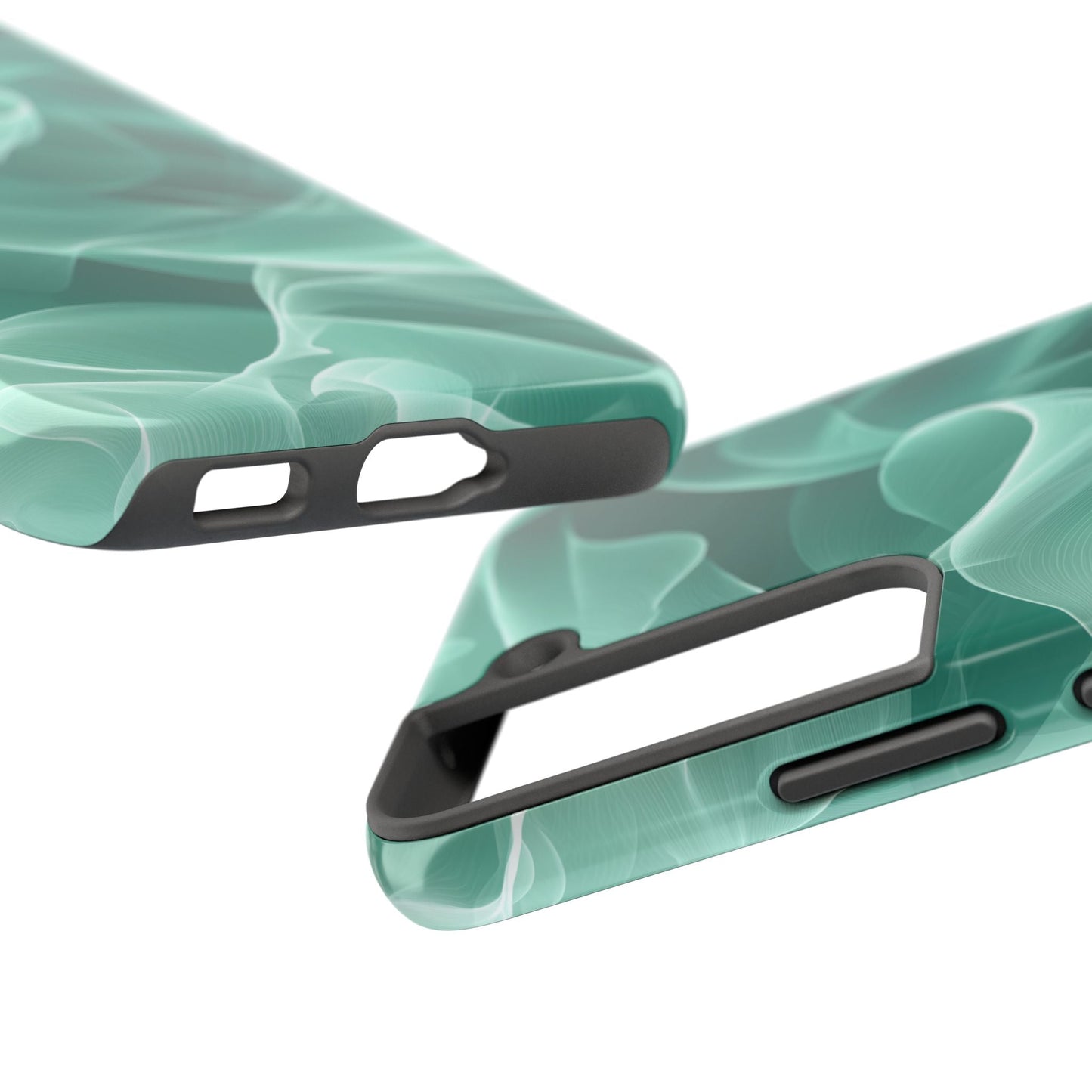 Emerald Flow Samsung Galaxy Case – Translucent Green Fabric - Inspired Design - BOGO Cases