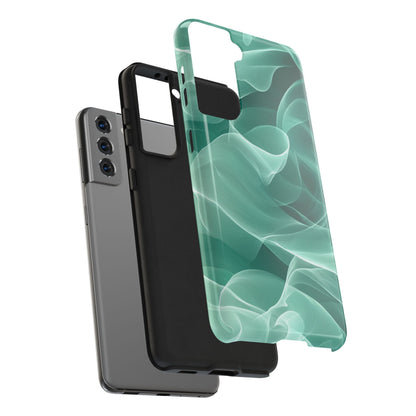 Emerald Flow Samsung Galaxy Case – Translucent Green Fabric - Inspired Design - BOGO Cases