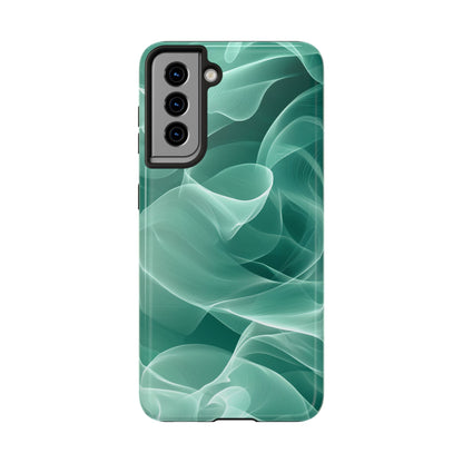 Emerald Flow Samsung Galaxy Case – Translucent Green Fabric - Inspired Design - BOGO Cases