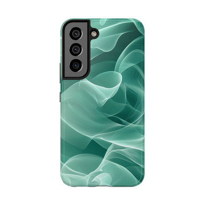 Emerald Flow Samsung Galaxy Case – Translucent Green Fabric - Inspired Design - BOGO Cases