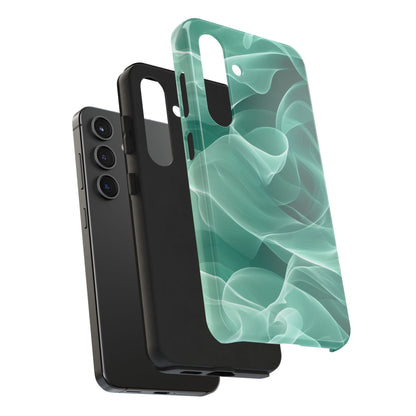 Emerald Flow Samsung Galaxy Case – Translucent Green Fabric - Inspired Design - BOGO Cases