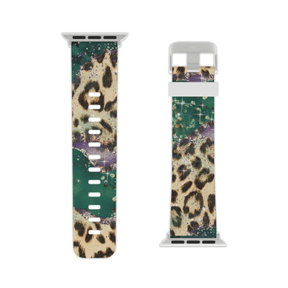 Emerald Glitter Leopard Print Apple Watch Band - BOGO Cases