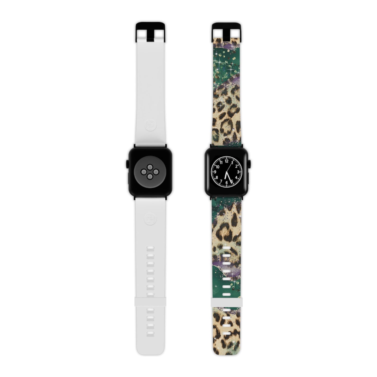 Emerald Glitter Leopard Print Apple Watch Band - BOGO Cases