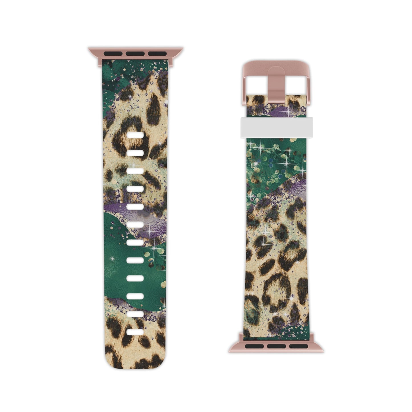 Emerald Glitter Leopard Print Apple Watch Band - BOGO Cases