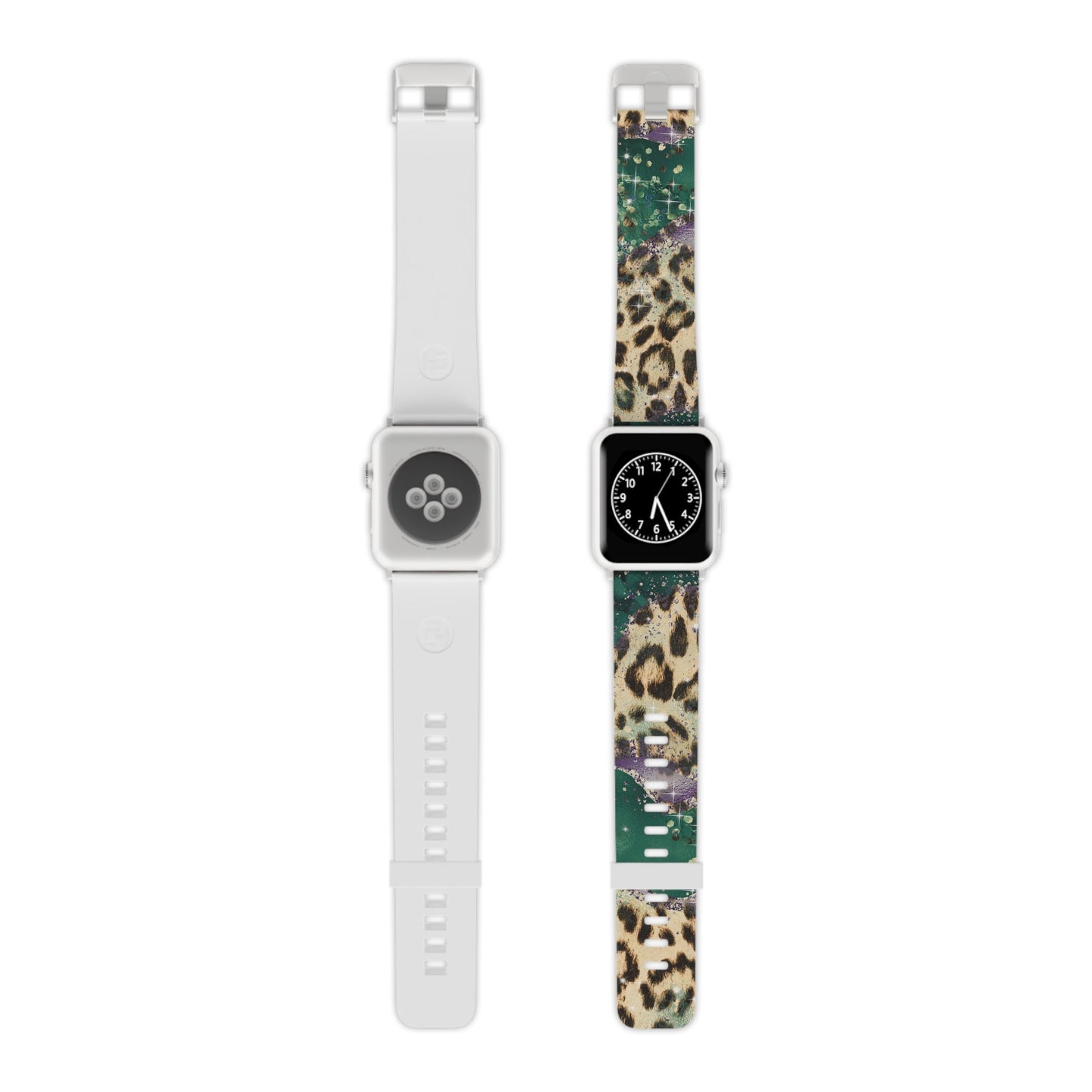 Emerald Glitter Leopard Print Apple Watch Band - BOGO Cases