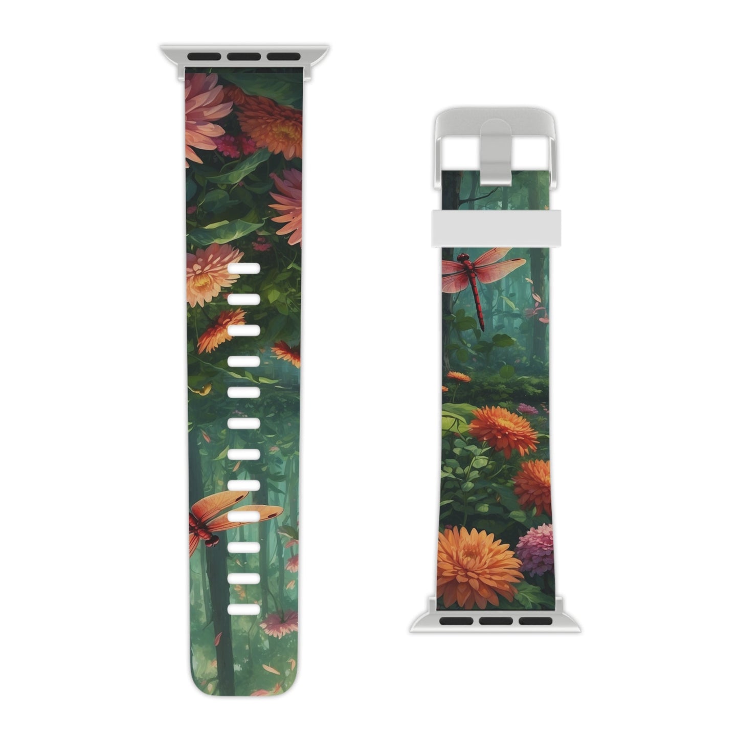 Enchanted Forest Dragonflies & Blossoms Apple Watch Band - BOGO Cases