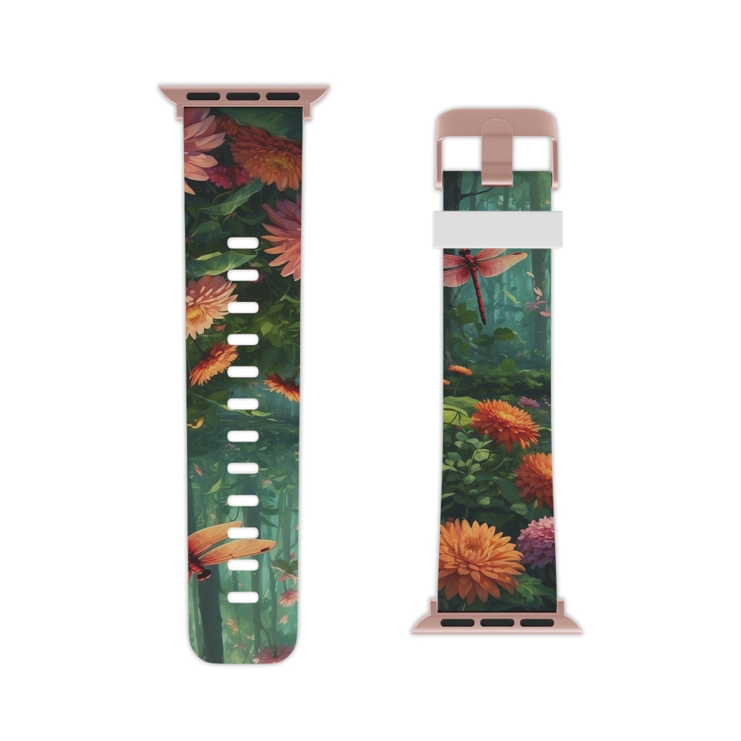 Enchanted Forest Dragonflies & Blossoms Apple Watch Band - BOGO Cases