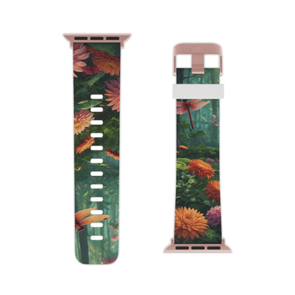 Enchanted Forest Dragonflies & Blossoms Apple Watch Band - BOGO Cases